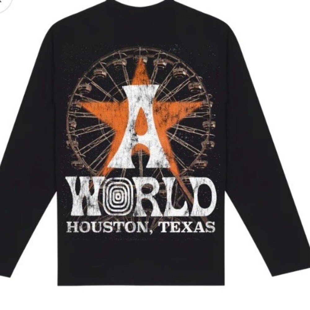 AK Studios Travis Scott Astroworld Cactus Jack Long Sleeve T Shirt Size M & L